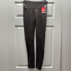 Spanx faux leather croc leggings